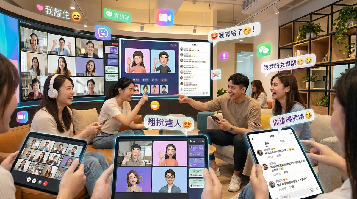 国产自拍甜心社区互动场景